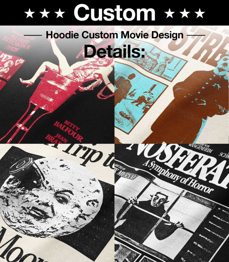 CUSTOM Retro Movie Heavyweight Organic Hoodie