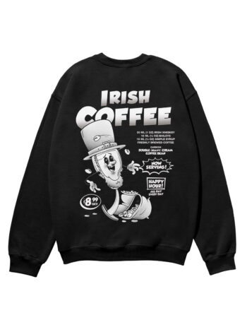 Irish Coffee Black & White Heavyweight Organic Sweatshirt