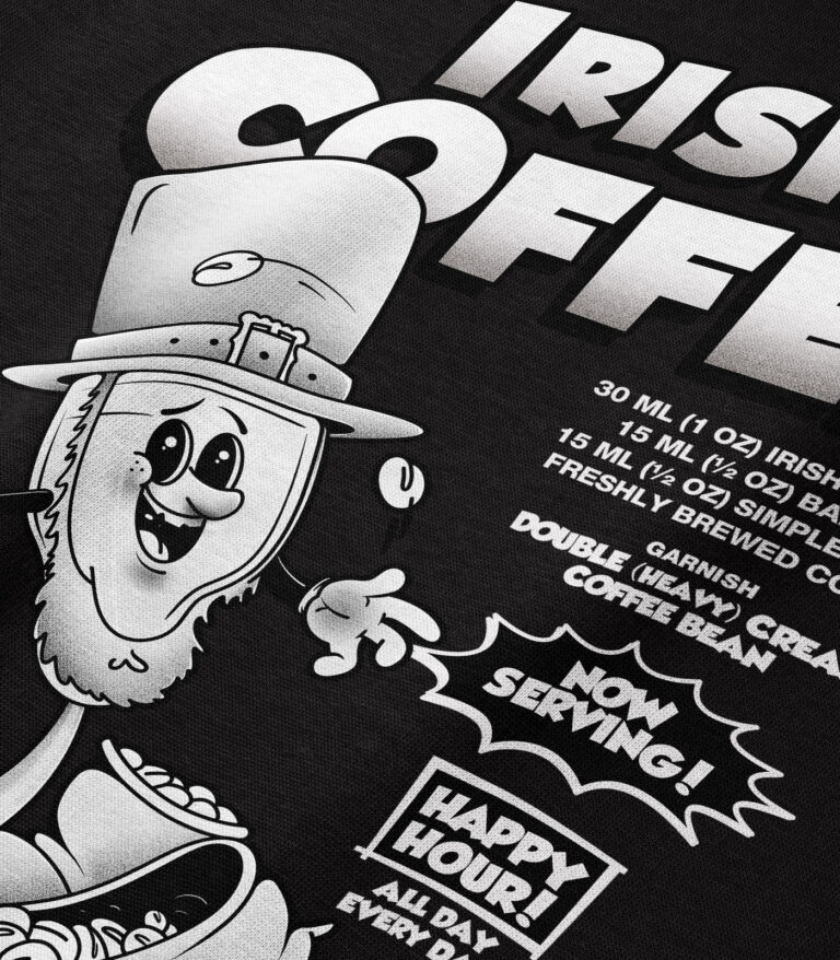 Irish Coffee Black & White Heavyweight Organic Sweatshirt