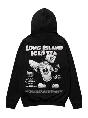Long Island Iced Tea Black & White Heavyweight Organic Hoodie