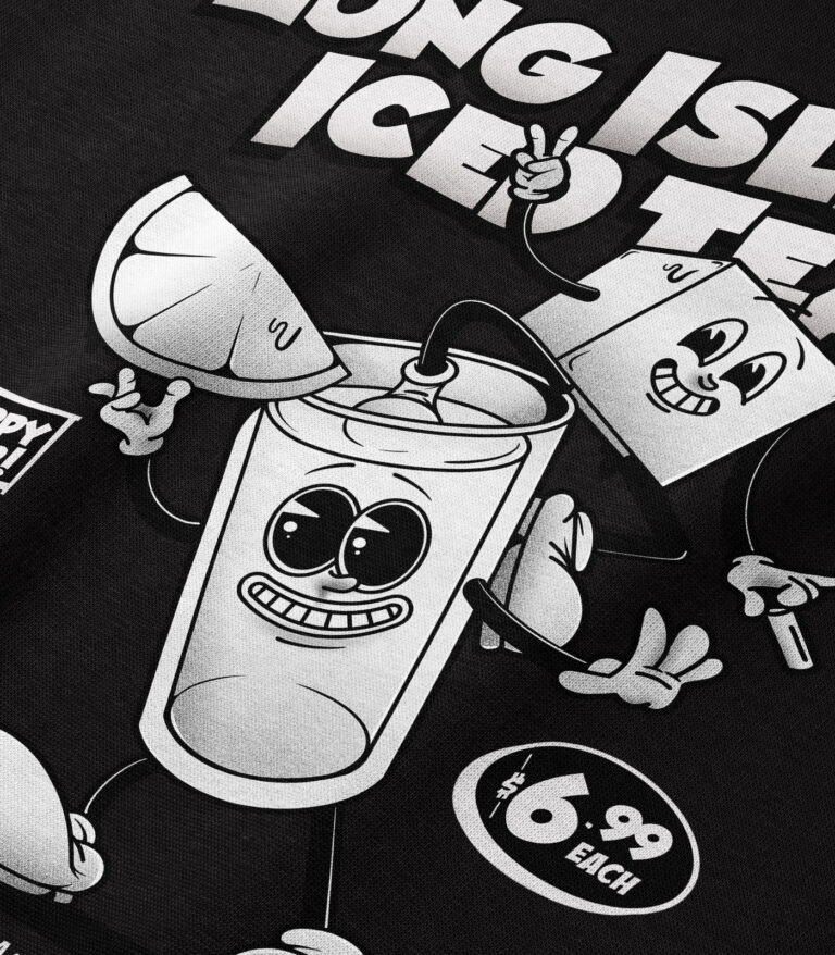 Long Island Iced Tea Black & White Heavyweight Organic Hoodie