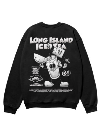 Long Island Iced Tea Black & White Heavyweight Organic Sweatshirt