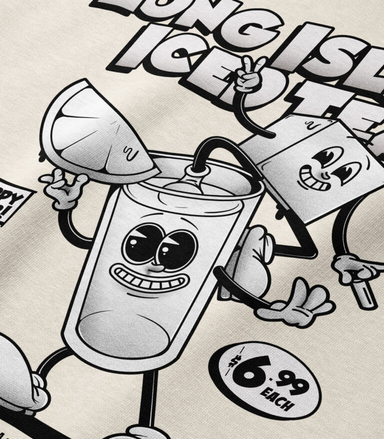 Long Island Iced Tea Black & White Heavyweight Organic Sweatshirt