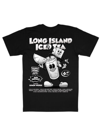 Long Island Iced Tea Black & White Organic Heavyweight T-Shirt