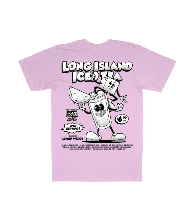 Long Island Iced Tea Black & White Organic Heavyweight T-Shirt