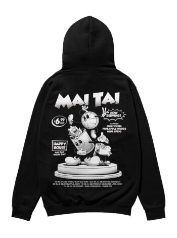 Mai Tai Black & White Heavyweight Organic Hoodie