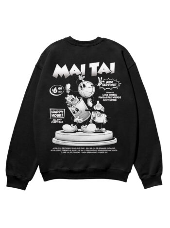 Mai Tai Black & White Heavyweight Organic Sweatshirt