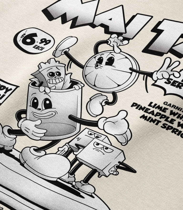 Mai Tai Black & White Heavyweight Organic Sweatshirt