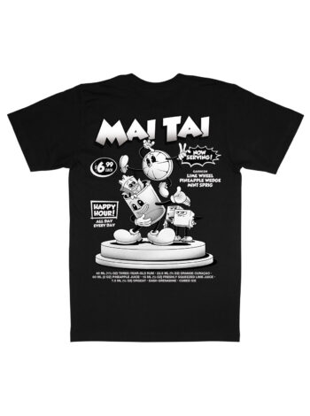 Mai Tai Organic Black & White Heavyweight T-Shirt