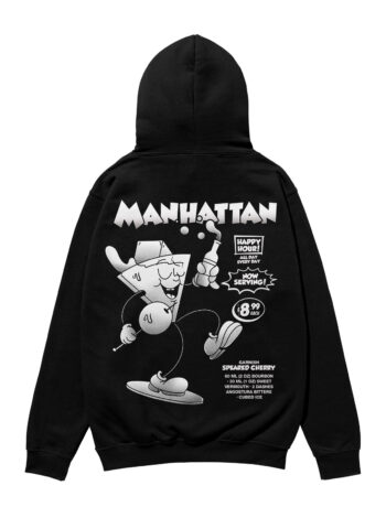 Manhattan Black & White Heavyweight Organic Hoodie