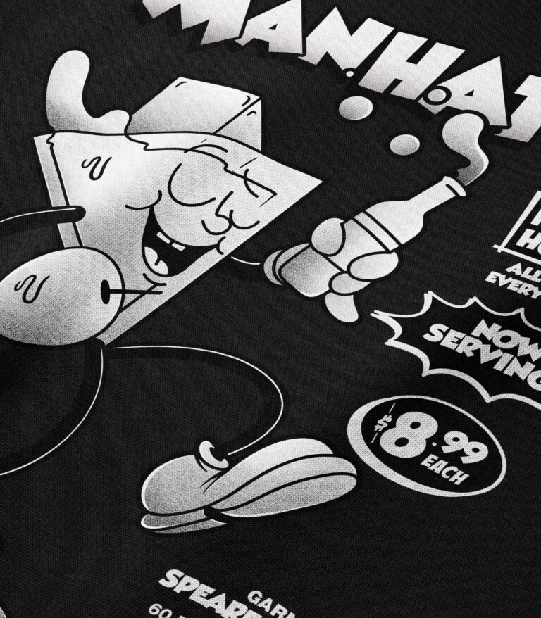 Manhattan Black & White Heavyweight Organic Hoodie