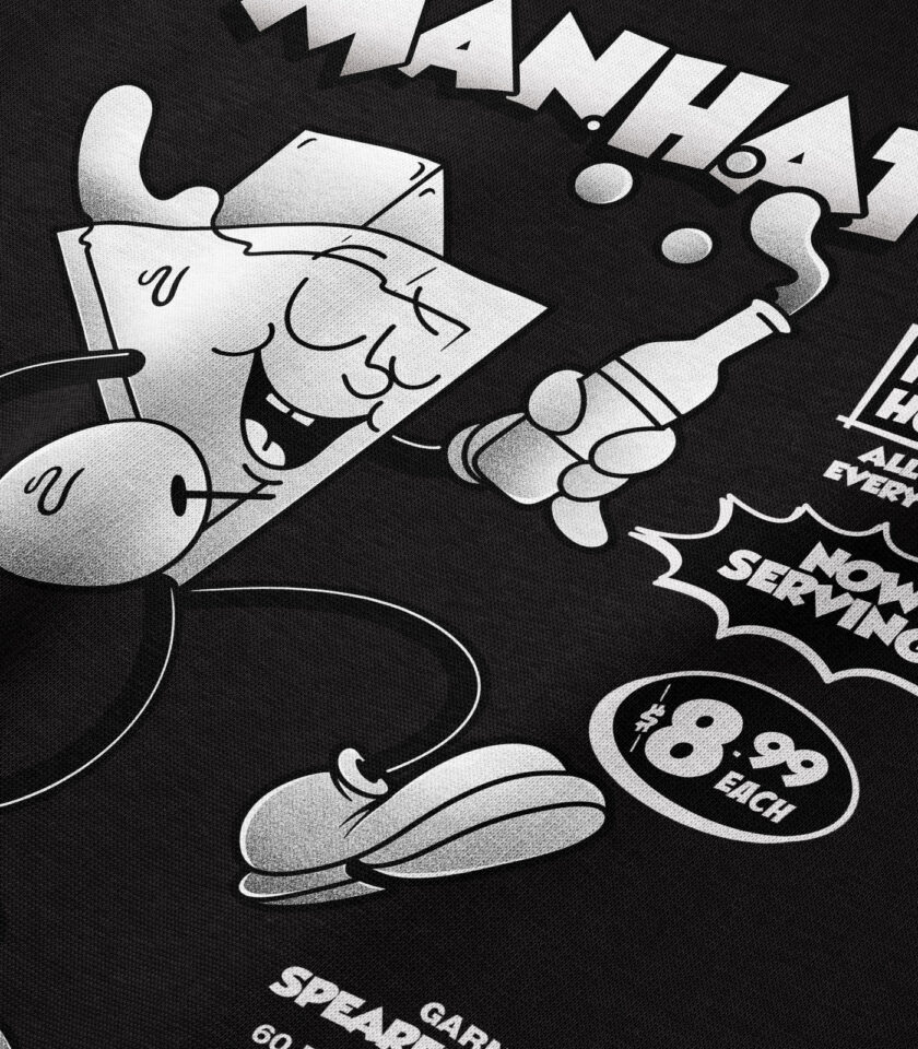 Manhattan Black & White Heavyweight Organic Hoodie - Image 3