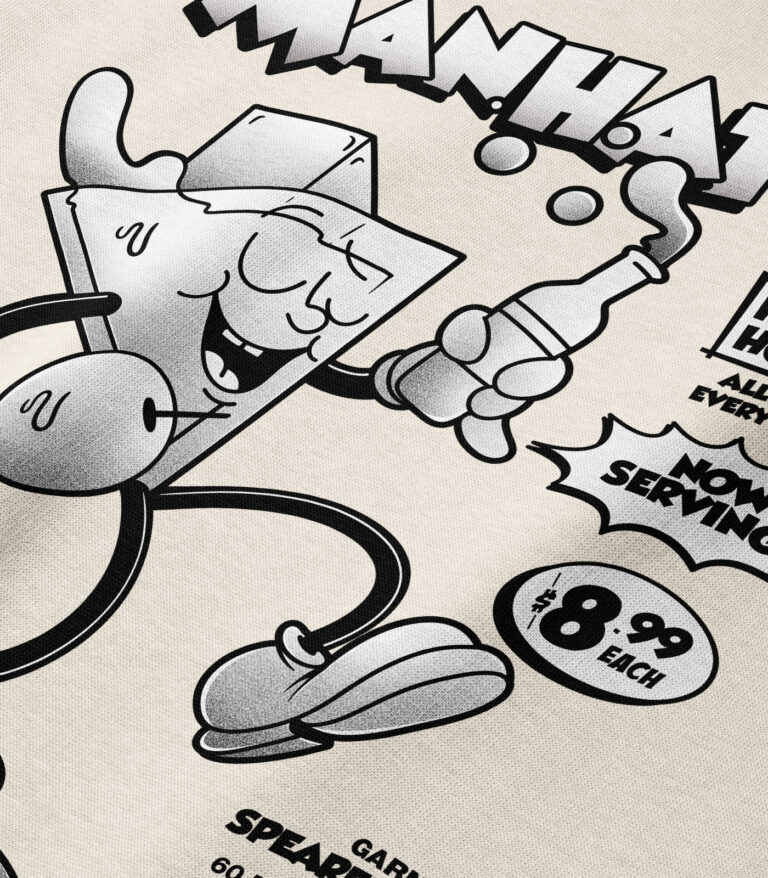 Manhattan Black & White Heavyweight Organic Hoodie