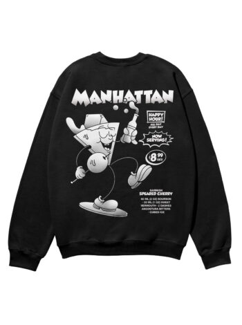 Manhattan Black & White Heavyweight Organic Sweatshirt