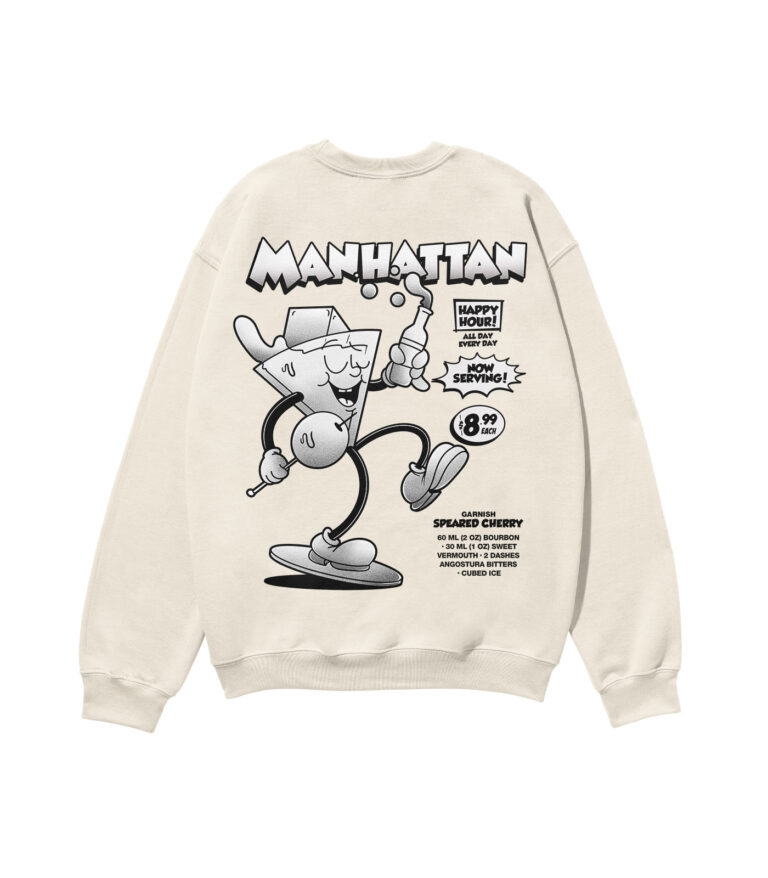 Manhattan Black & White Heavyweight Organic Sweatshirt