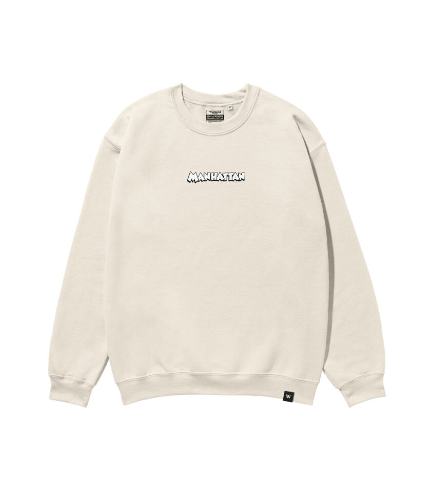 Manhattan Black & White Heavyweight Organic Sweatshirt - Image 5