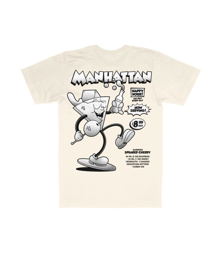 Manhattan Black & White Organic Heavyweight T-Shirt
