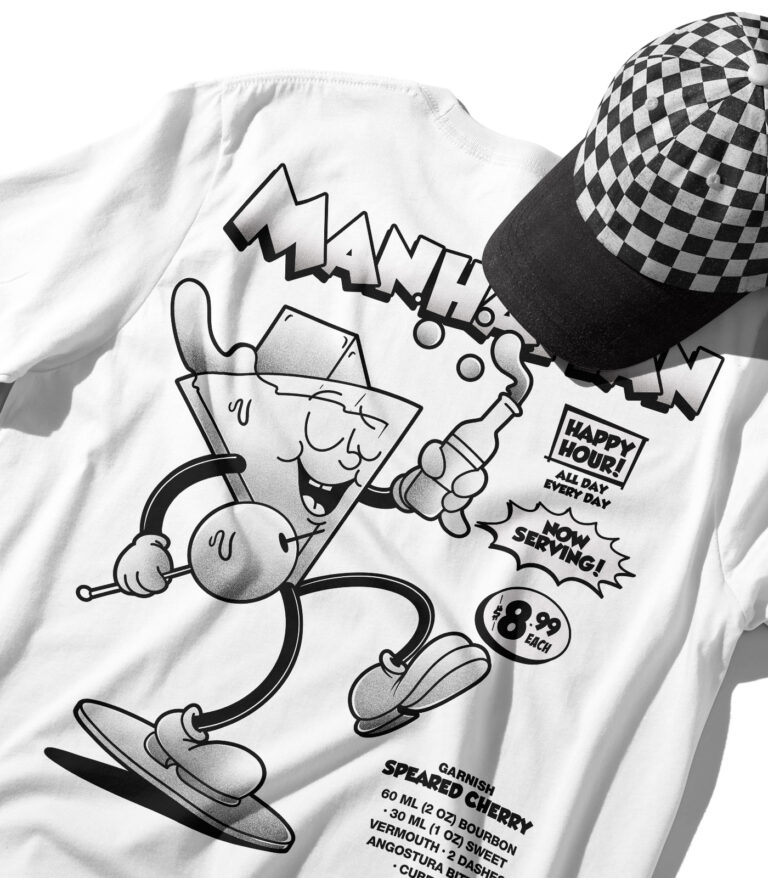 Manhattan Black & White Organic Heavyweight T-Shirt