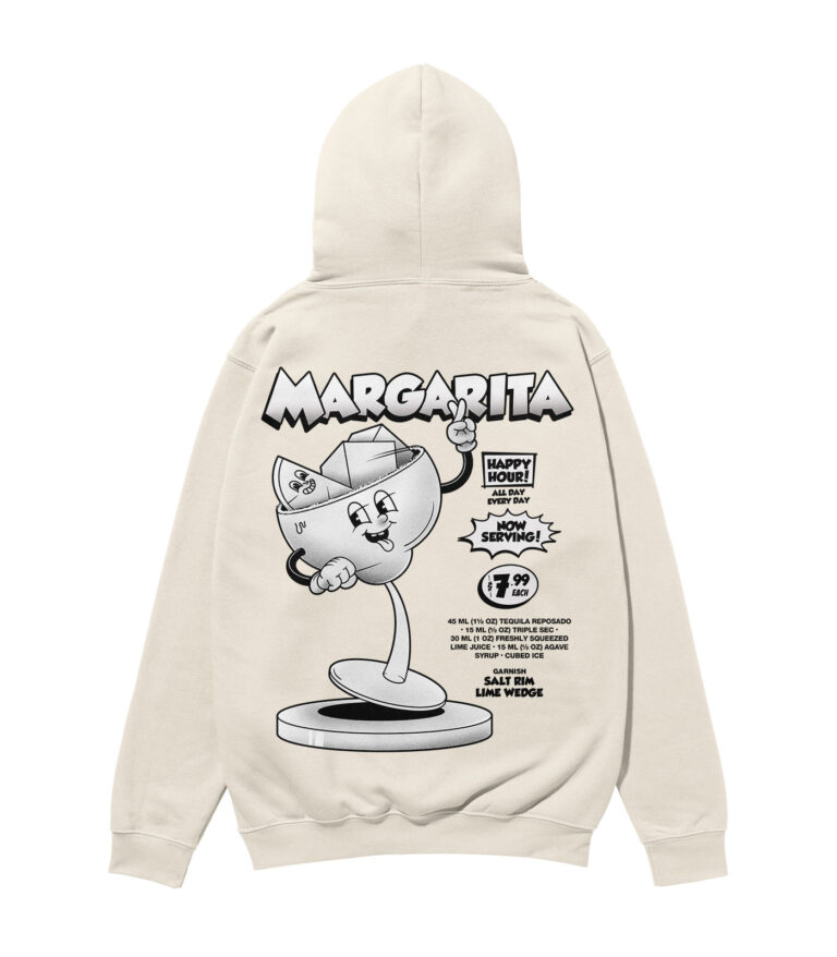 Margarita Black & White Heavyweight Organic Hoodie
