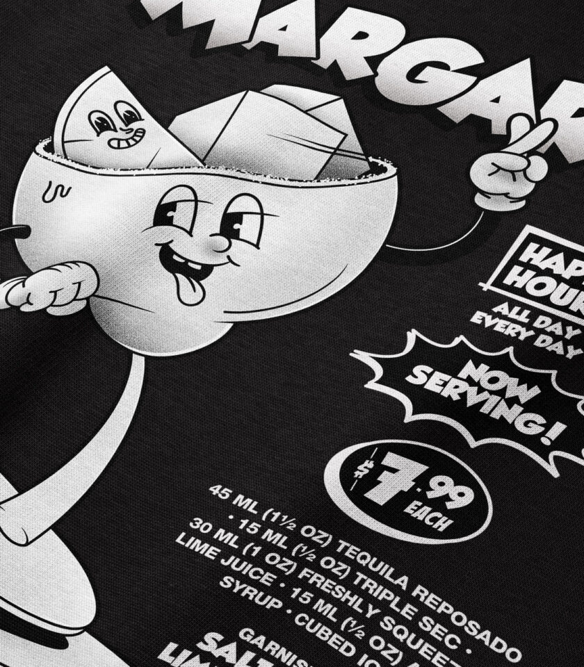 Margarita Black & White Heavyweight Organic Sweatshirt - Image 3