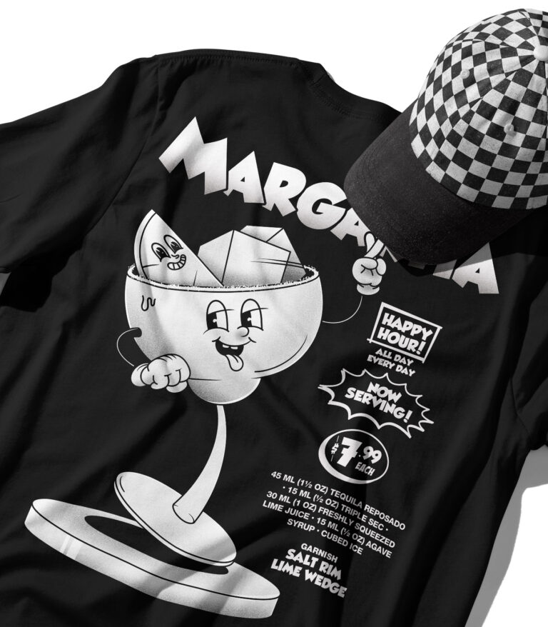 Margarita Black & White Organic Heavyweight T-Shirt