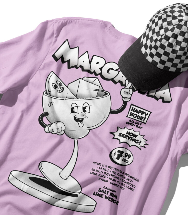 Margarita Black & White Organic Heavyweight T-Shirt