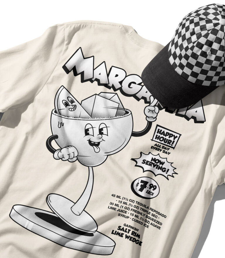 Margarita Black & White Organic Heavyweight T-Shirt