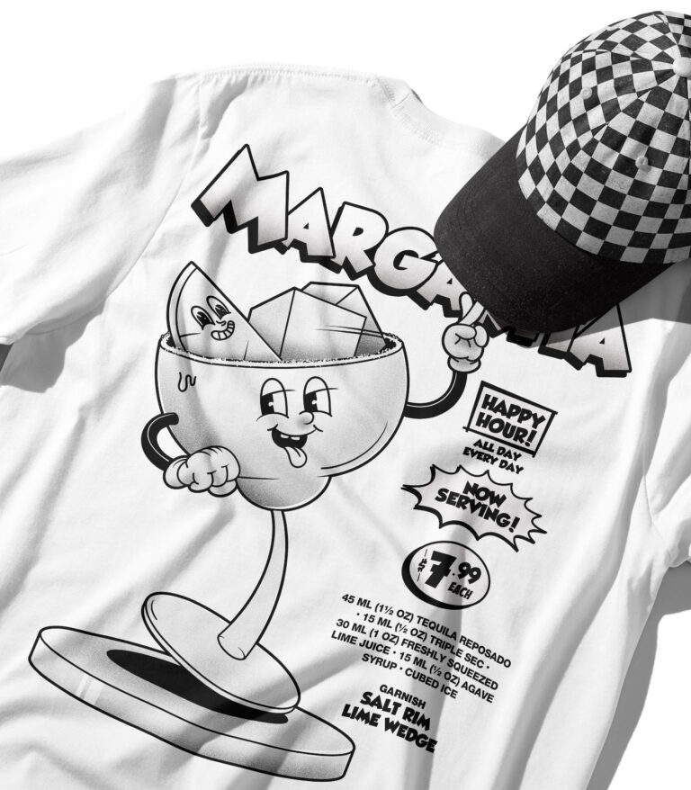 Margarita Black & White Organic Heavyweight T-Shirt