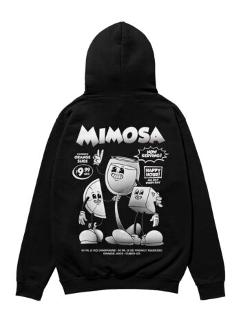 Mimosa Black & White Heavyweight Organic Hoodie