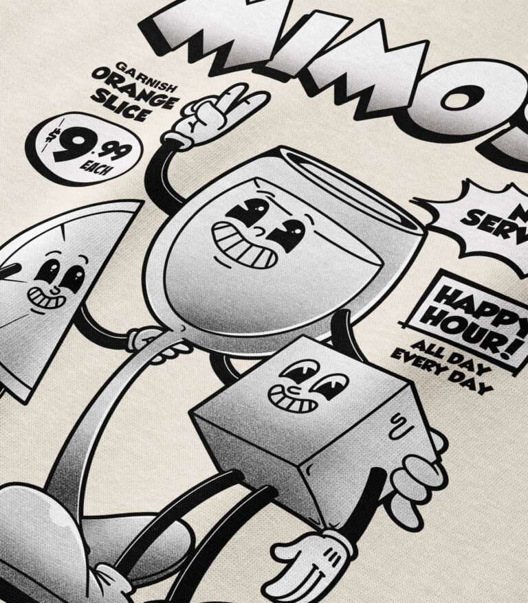 Mimosa Black & White Heavyweight Organic Hoodie