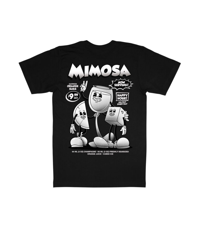Mimosa Black & White Organic Heavyweight T-Shirt