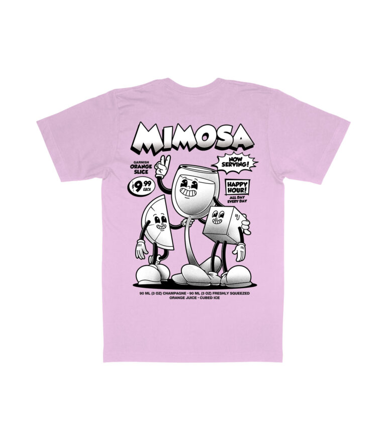 Mimosa Black & White Organic Heavyweight T-Shirt