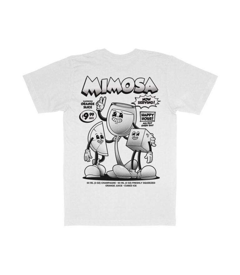 Mimosa Black & White Organic Heavyweight T-Shirt