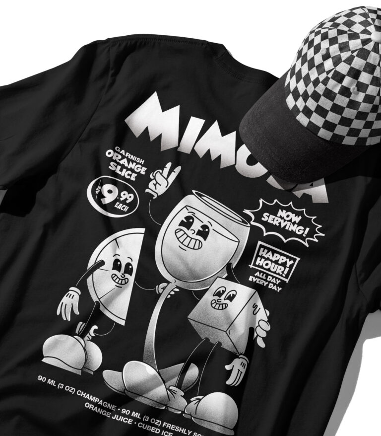 Mimosa Black & White Organic Heavyweight T-Shirt