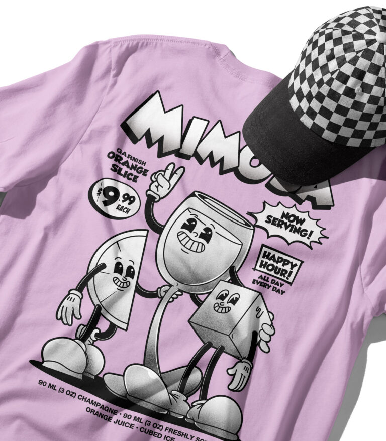 Mimosa Black & White Organic Heavyweight T-Shirt