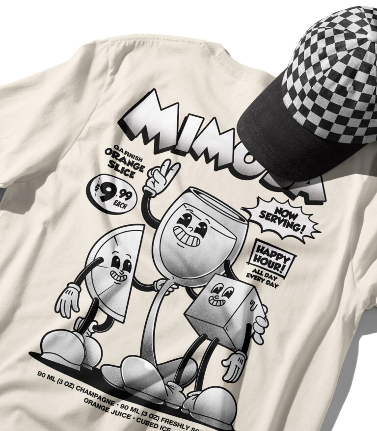 Mimosa Black & White Organic Heavyweight T-Shirt