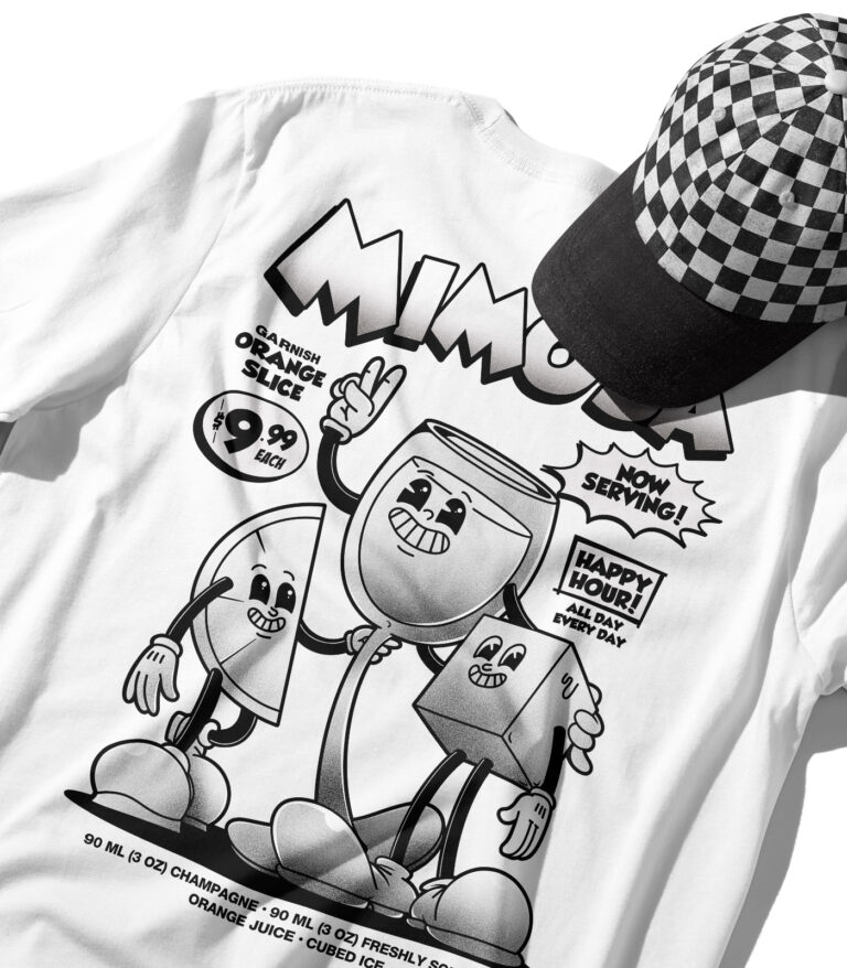 Mimosa Black & White Organic Heavyweight T-Shirt