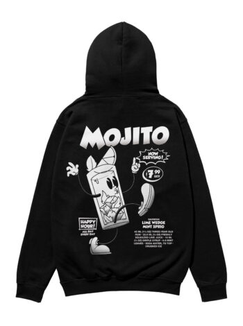 Mojito Black & White Heavyweight Organic Hoodie