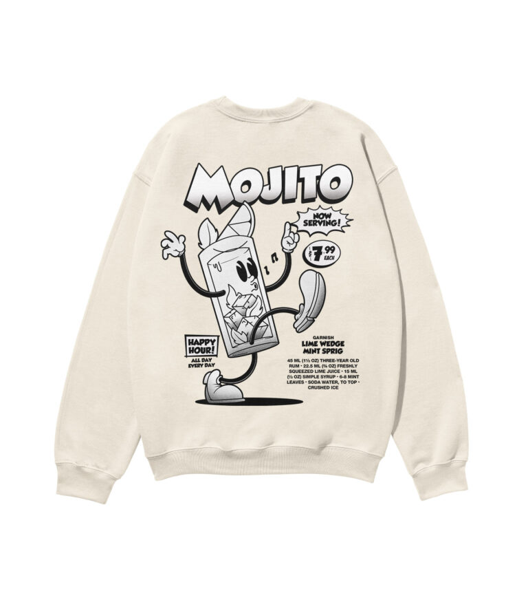 Mojito Black & White Heavyweight Organic Sweatshirt