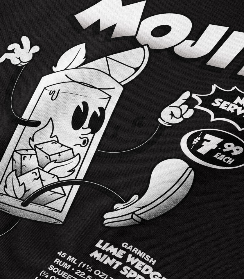 Mojito Black & White Heavyweight Organic Sweatshirt - Image 3