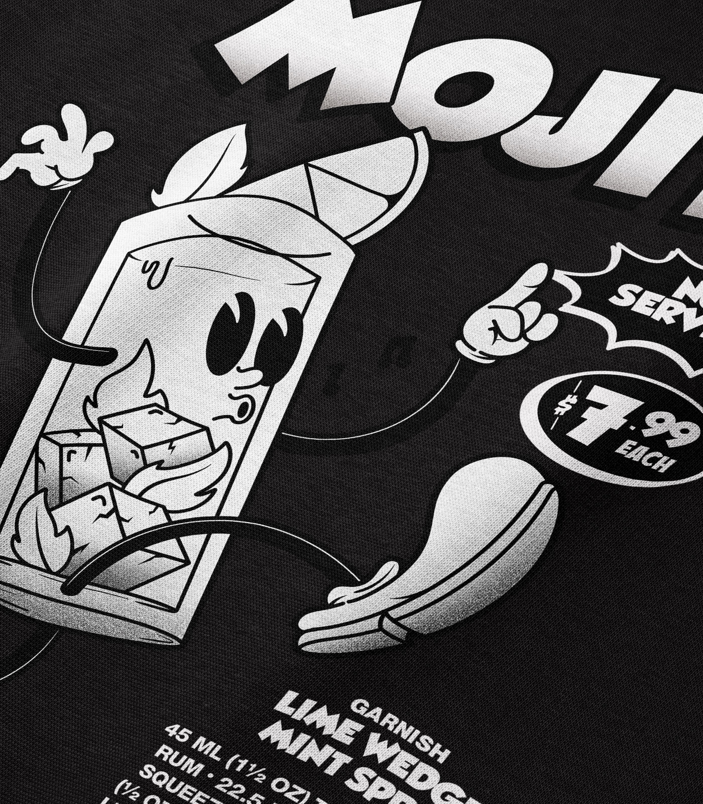 Mojito Black & White Heavyweight Organic Sweatshirt - Image 3
