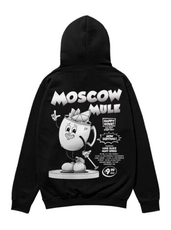 Moscow Mule Black & White Heavyweight Organic Hoodie