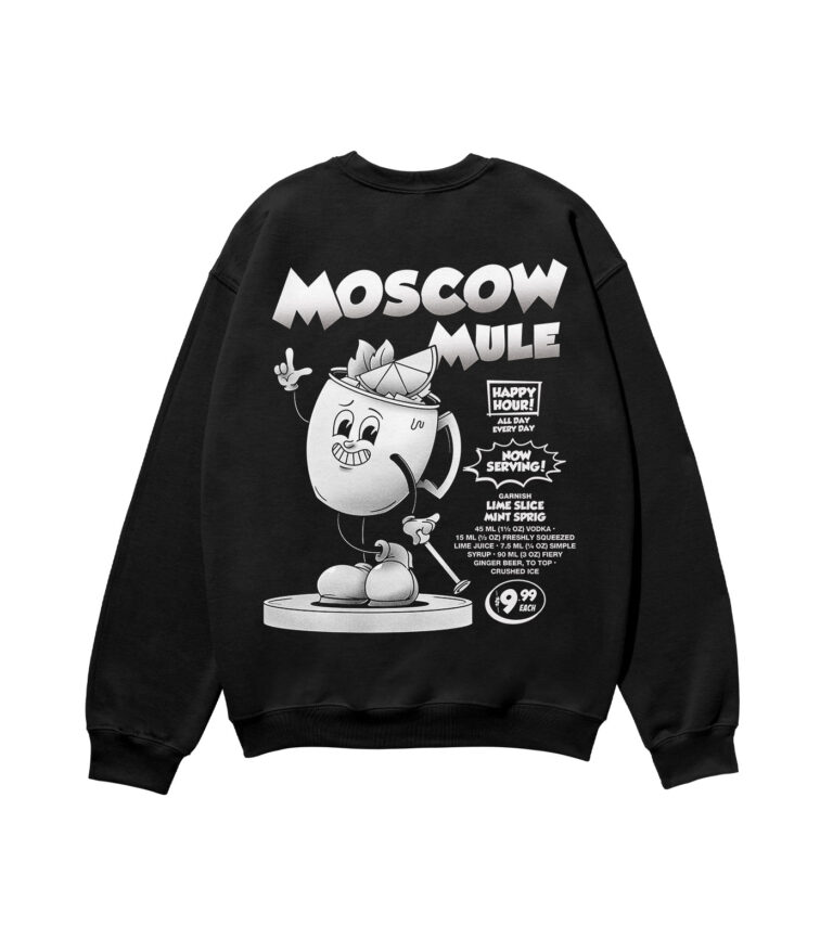 Moscow Mule Black & White Heavyweight Organic Sweatshirt