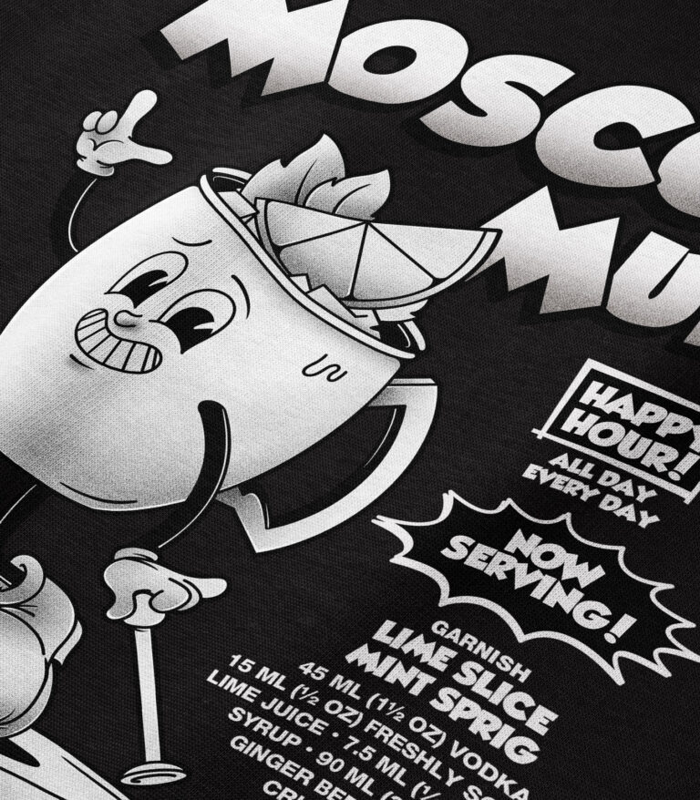 Moscow Mule Black & White Heavyweight Organic Sweatshirt