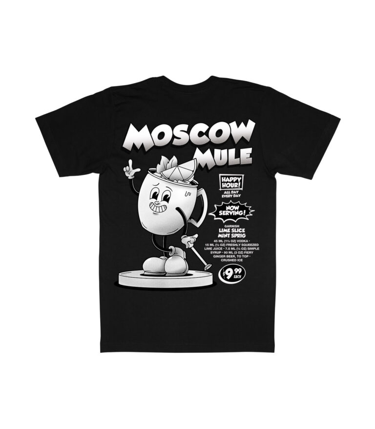 Moscow Mule Black & White Organic Heavyweight T-Shirt