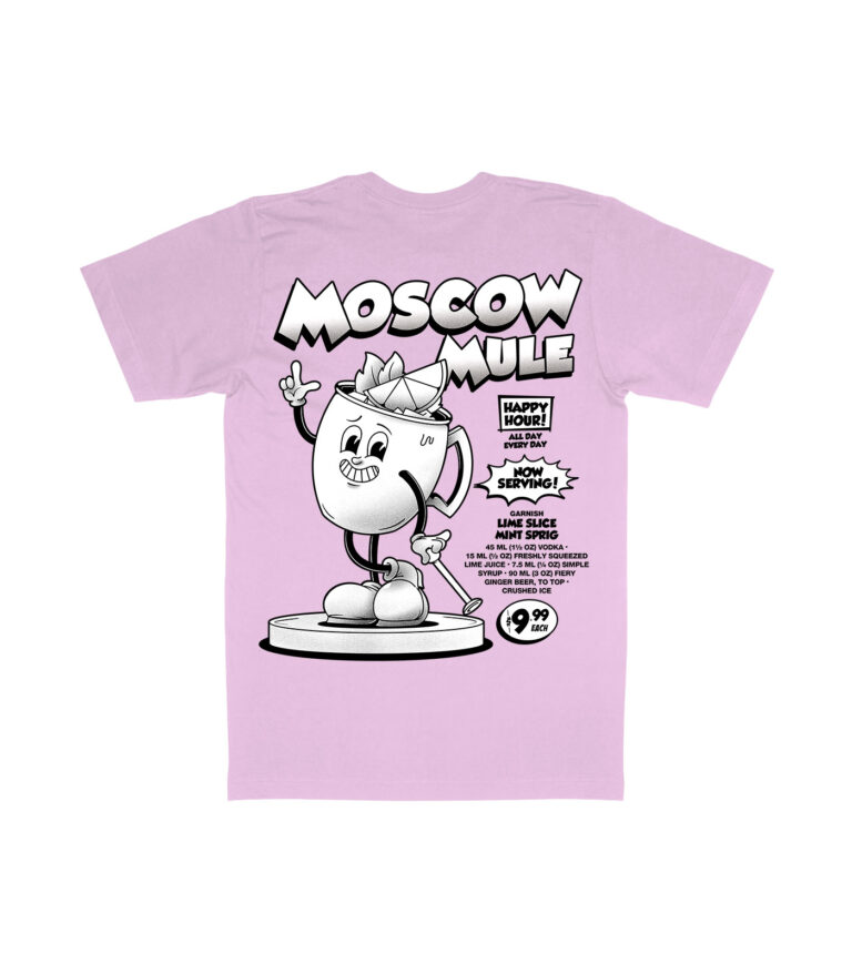 Moscow Mule Black & White Organic Heavyweight T-Shirt
