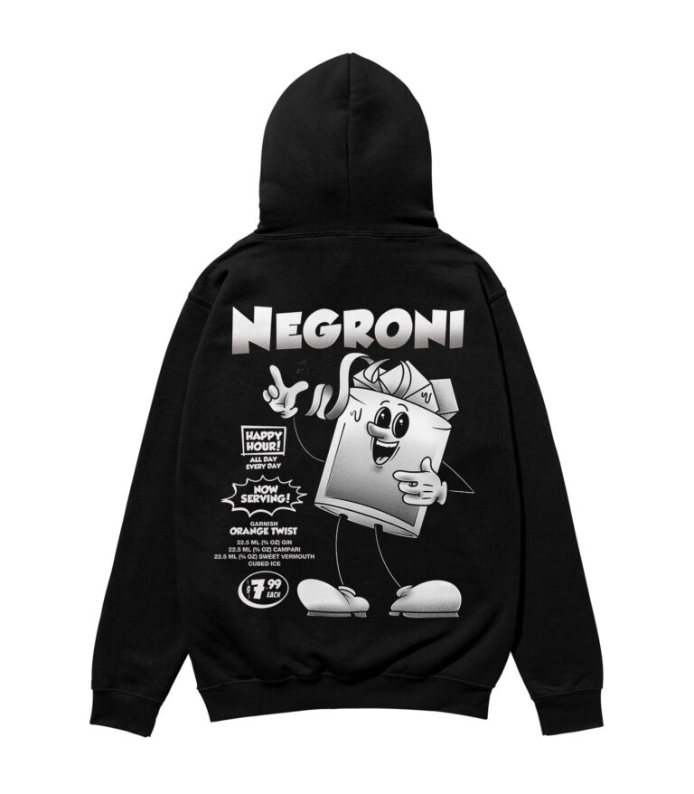 Negroni Black & White Heavyweight Organic Hoodie