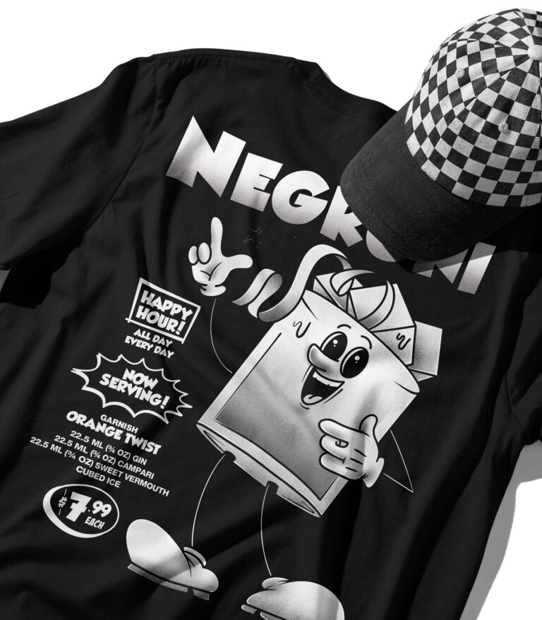 Negroni Black & White Organic Heavyweight T-Shirt