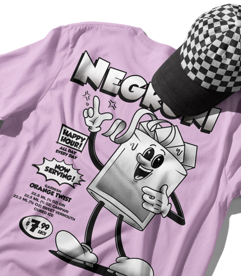 Negroni Black & White Organic Heavyweight T-Shirt