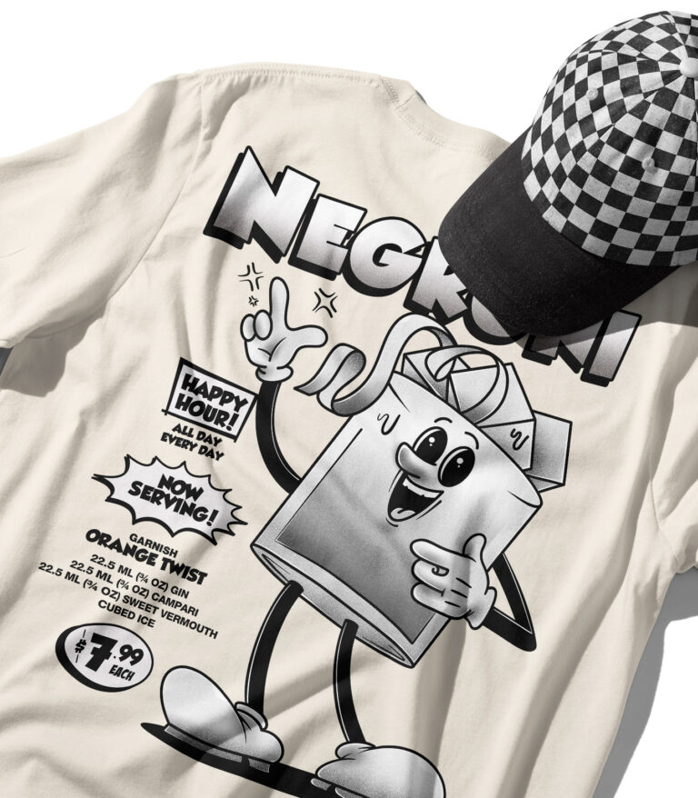 Negroni Black & White Organic Heavyweight T-Shirt